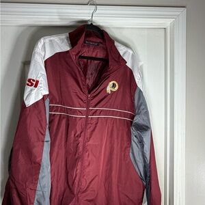 Vintage Dunbrook NFL Washington Redskins SI Men's Burgundy Windbreaker full zip